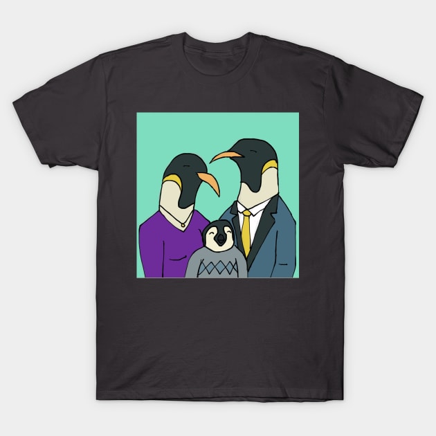 Penguin Family T-Shirt by PruneyToons